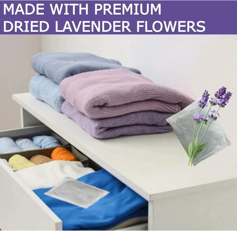 Ultra Essentials Lavender Sachet for Dryer, Naturally Scented Luggage Sachets, Closet & Drawer Fragrance, Freshens Laundry, Shoes, Gym Bags, Cars & Sweater Storage w/Premium Extra Flowers, Grown in USA (6 Pack) - Image 3